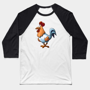 Cute Rooster Drawing Baseball T-Shirt